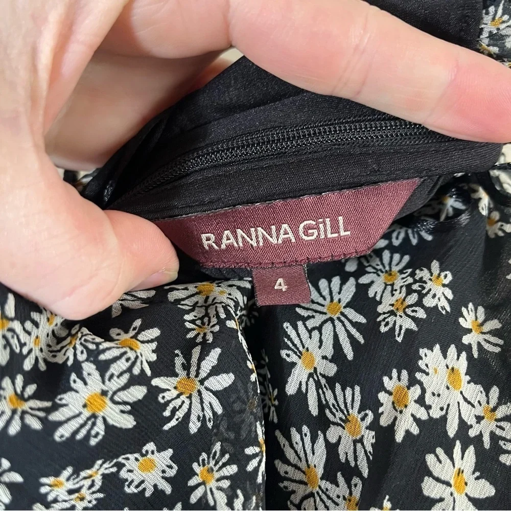 RANNA GILL‎ x ANTHROPOLOGIE Tiered Daisy Ditzy Floral Dress